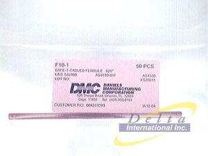 DMC F10-1PKG - .022 Safe-T-Cable Ferrules Cartridge of 50