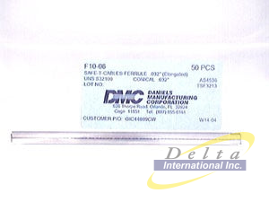 DMC F10-06PKG - .032 Safe-T-Cable Elongated Ferrules Cartridge of 50